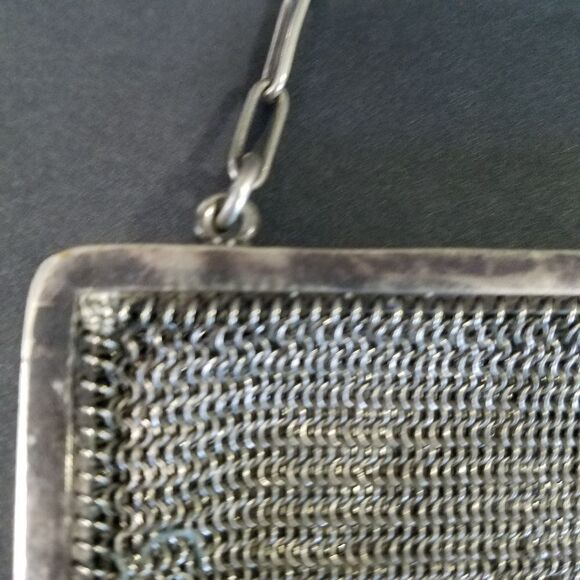 Vintage German Silver Soldered Mesh Evening Hand Bag - Picture 9 of 15